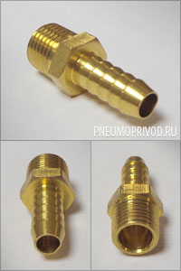 прямой шестигранный под ключ фитинг резьба-трубка