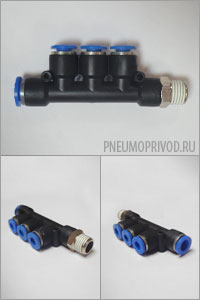 Фитинг-разветвитель под трубку с резьбовым соединением