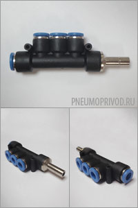 Фитинг-разветвитель с одним вставным отверстием