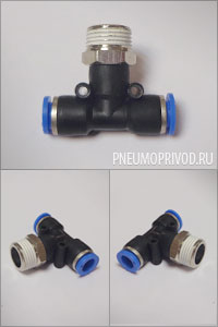 Цанговый фитинг EPB Пневмофитинг тройник EPB