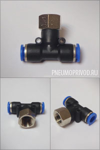 Цанговый фитинг epbf Пневмофитинг тройник epbf