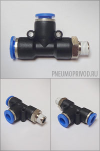 Цанговый фитинг epd Пневмофитинг тройник epd